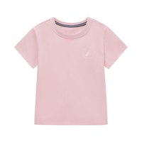 诺帝卡 NAUTICA童装【儿童基本款】男女童短袖T恤夏季打底衫 粉红 110cm