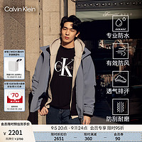 Calvin Klein Jeans24秋季男女ck中性三合一户外运动连帽外套J400483 CDO-中国蓝 XXS