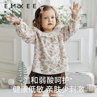 嫚熙（EMXEE）女童长袖T恤天鹅舞曲秋季宝宝上衣 天鹅舞曲 100cm