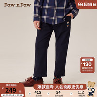 PawinPaw卡通小熊童装2024年秋冬男童梭织裤 Navy藏青色/59 130cm