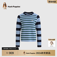 Hush Puppies女装秋季款保暖舒适时尚休闲圆领衫 海雾蓝 XL