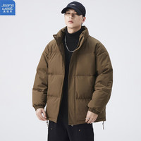 真维斯(Jeanswest)立领棉衣男款秋冬季2024加厚羽绒棉服宽松潮牌外套冬装面包服 咖啡 L