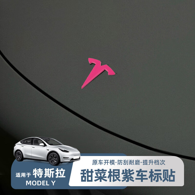 HETE 禾特 适用于特斯拉车标贴Model3/Y装饰前后方向盘字母标车头尾标机盖标 Model Y