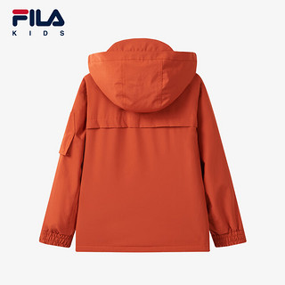 FILA【斐护科技】斐乐童装儿童上衣2024冬季男中大童梭织外套 浅锈红-WI 150cm