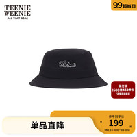 Teenie Weenie小熊字母帽子2024秋冬黑色渔夫帽女 黑色 FRE
