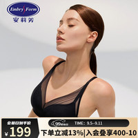 安莉芳【唐嫣同款风巢杯】薄款3d软支撑文胸女士大胸显小蕾丝内衣秋 黑色BLK 80B 36/80B