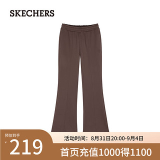 斯凯奇（Skechers）2024年冬季女款保暖舒适时尚设计感L324W077 焦糖棕/04X3 S