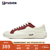 FILA 斐乐 FUSION系列 Fusion 女子休闲运动鞋 T12W125107F-GF 奶白/烧砖红 37.5