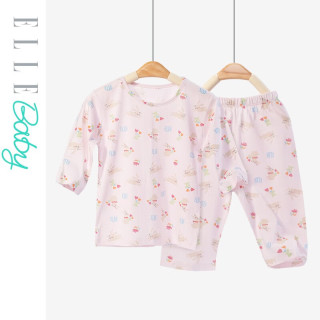 ELLE BABY 儿童家居服睡衣男女中大童夏季薄款七分袖空调房套装 可爱兔子 140码（身高135-145cm）
