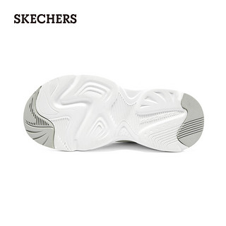 斯凯奇（Skechers）百搭运动鞋女大童小白鞋303901L 白色/银色/WSL 31码