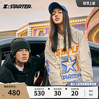 STARTER【24秋新】连帽卫衣男女同款美式复古宽松休闲外衣印花 桦木白 2XL