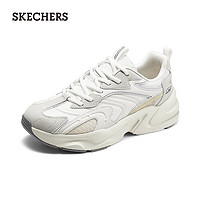 斯凯奇（Skechers）踏浪2024男女运动鞋老爹鞋轻质吸震118326 WNT/WNT 44