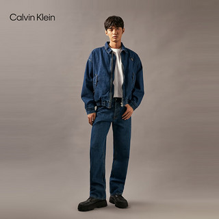 Calvin Klein Jeans24秋季男士ck潮流复古拉链翻领牛仔夹棉外套J325757 1BJ-牛仔蓝 M