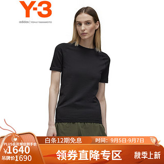 Y-3y3Run Fitt Top秋女士圆领T恤短袖t恤51-IX0011 黑色 S