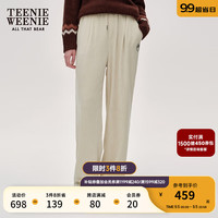 Teenie Weenie小熊休闲裤女2024年秋冬新款雪尼尔宽松直筒裤柔软宽松长裤女