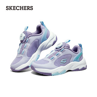 斯凯奇（Skechers）大童旋钮扣运动休闲鞋子319037L 薰衣草色/LAV 33码