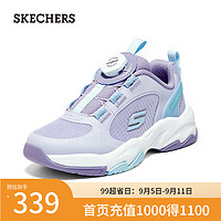 斯凯奇（Skechers）大童旋钮扣运动休闲鞋子319037L 薰衣草色/LAV 31码