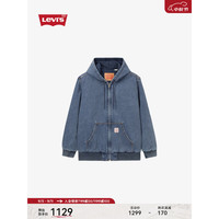 Levi's李维斯WORKWEAR系列24秋季男士连帽夹棉牛仔夹克 A3222 蓝色 A3222-0007 XS