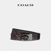 COACH 蔻驰 马车图案印花马车图案带扣可裁剪双面腰带皮带