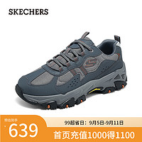 斯凯奇（Skechers）男鞋时尚休闲老爹鞋复古户外鞋237420 炭灰色/红色/CCRD 42.5