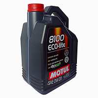 MOTUL 摩特 8100 全合成 汽车发动机润滑油汽机油 国行 8100 ECO-LITE 0W-20 5L