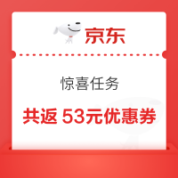 PLUS会员：京东 plus惊喜任务 共返53元优惠券