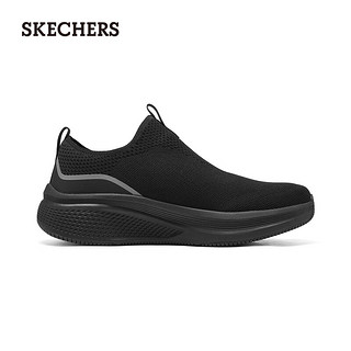 斯凯奇（Skechers）男女高透气回弹舒适缓震一脚蹬设计220849 全黑色/BBK 42.5