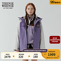 Teenie Weenie小熊2024年秋季三合一羽绒服防水防风外套 紫色 155/XS