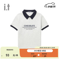 :CHOCOOLATEit 女装半拉链短袖polo衫2024秋季时尚简约风Y020 WHK/白色 S