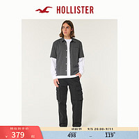 HOLLISTER24秋侧边大口袋休闲宽松工装裤长裤 男 KI330-4116 黑色 36/30 175/92A