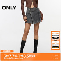ONLY2024秋季时尚百搭水洗高腰裙裤短裤牛仔裤女|124343002 J35 复古牛仔 175/76A/XL