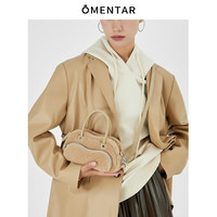 OMENTAR欧蒙特毛毛青蛙包2024秋冬美拉德单肩斜挎羊羔毛绒包