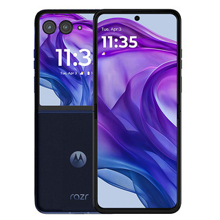 摩托罗拉 联想moto razr 50 Ultra 第五代折叠屏 4吋无界大外屏 双卡 5G手机 AI元启版 12+512GB 复古丹宁