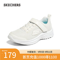 斯凯奇（Skechers）休闲鞋大童时尚透气运动鞋302450L 白色/WHT 27.5码