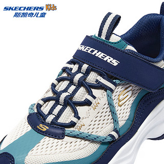 斯凯奇（Skechers）童鞋2024年男童撞色运动鞋大童405210L 海军蓝色/多彩色/NVMT 28.5码