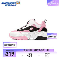 斯凯奇SKECHERS GIRLS 旋扣休闲复古靴302528L 粉红色/黑色/PKBK 37码