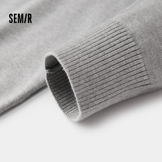 森马（Semir）森柔毛衫|针织衫男抗静电2024冬季可机洗打底衫 花灰色调00300 185/100A/XXL