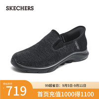斯凯奇（Skechers）女子舒适休闲鞋125256 全黑色/BBK 36