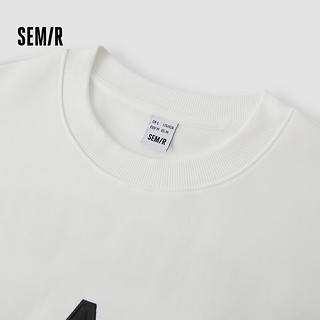 森马（Semir）卫衣男2024冬季复古刺绣印花针织上衣时尚艺术设计感 本白10101 170/88A/M