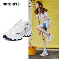 SKECHERS 斯凯奇 女士复古厚底老爹鞋熊猫鞋小白鞋99999863 白色/海军蓝色 38