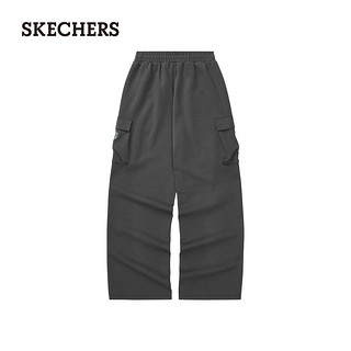 斯凯奇（Skechers）直筒包裹性强弹力适中百搭时尚女装L324W061 牡蛎黑/02KY XXL