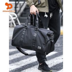 DRYWORLD 手提旅游包男大容量出差短途行李包干湿分离运动健身包防