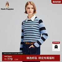 Hush Puppies女装秋季款保暖舒适时尚休闲圆领衫 海雾蓝 M