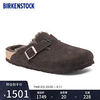 BIRKENSTOCK勃肯毛毛鞋外穿男女同款软木拖鞋Boston shearling系列