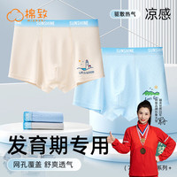 棉致青少年内裤男孩发育期初中高中生大童莫代尔冰丝短裤16-18岁 9415【网眼冰丝 7A级抗菌】 2条 2XL 【140-160斤】