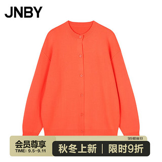 江南布衣（JNBY）24秋毛针织衫长袖宽松5O9310160 831/荧光桔  L