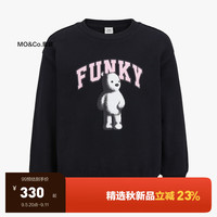 little MO&Co.亲子装 little moco童装24秋装男女童圆领套头印花长袖卫衣 黑色 160/76