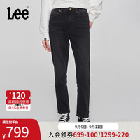 李 Lee24早秋422标准中腰直脚黑色女牛仔裤LWB246422201 黑色 28