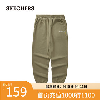 斯凯奇（Skechers）秋季男针织长裤宽松显瘦束脚裤柔软L324M071 榆木色/03EN L