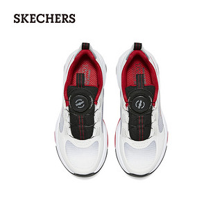 斯凯奇（Skechers）2024儿童男中大童休闲四季款405264L 白色/炭灰色/WBKR 36码